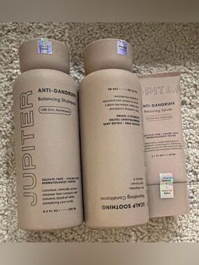 Jupiter Anti-Dandruff Balancing Shampoo 2-Pack (8.5 oz) + Leave-In Serum Set